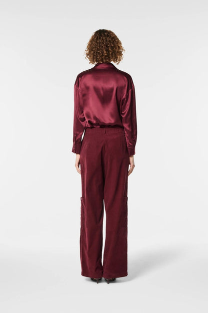 Pantalone Nenette cargo in suede donna