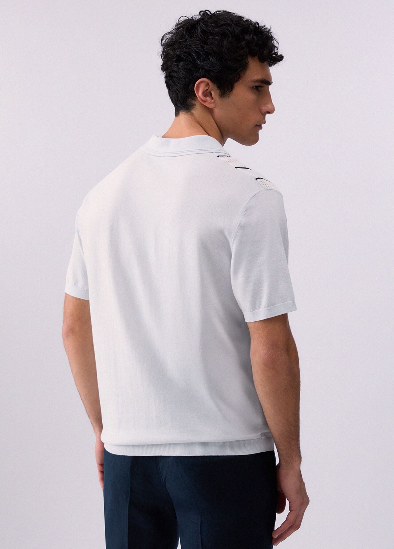 Polo Liu Jo in maglia con mezza zip uomo