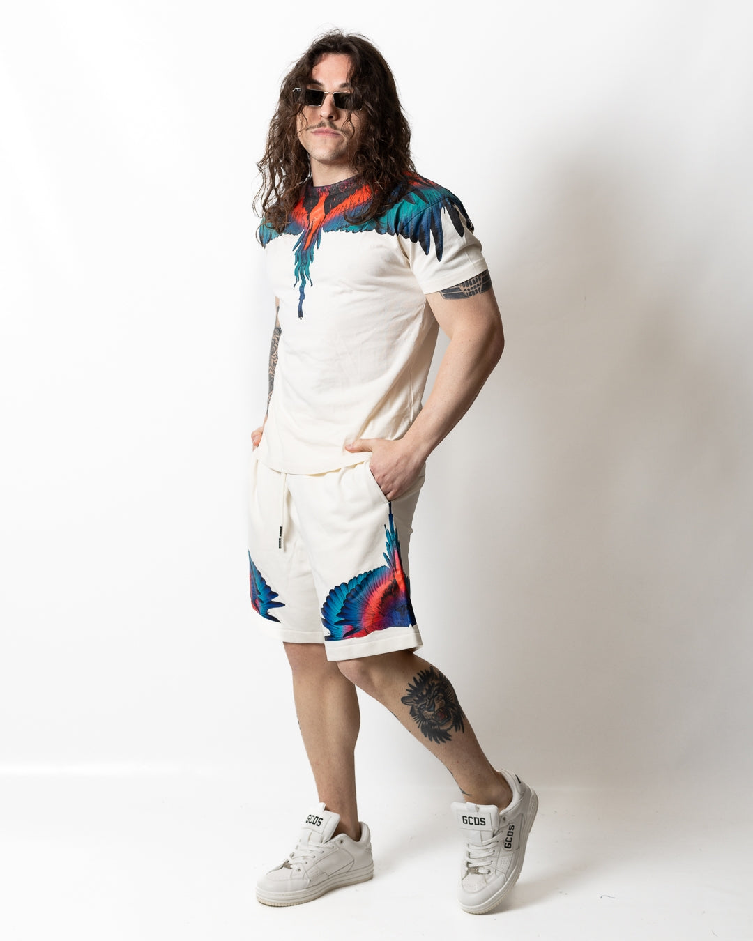 T-Shirt Marcelo Burlon "Icon Wings Colorfull" uomo