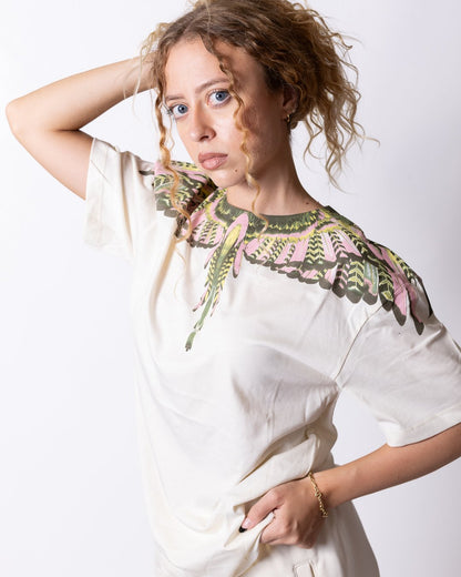 T-shirt County of Milan con grafica ali donna