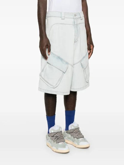 Bermuda Marcelo Burlon cargo in denim uomo