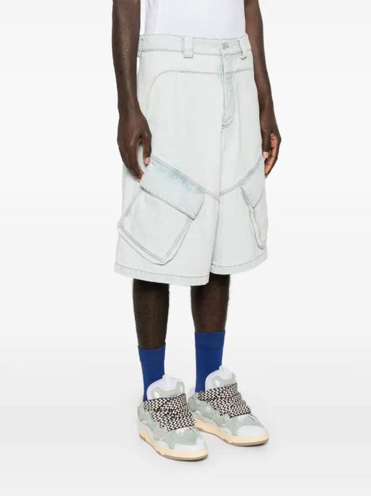 Bermuda Marcelo Burlon cargo in denim uomo