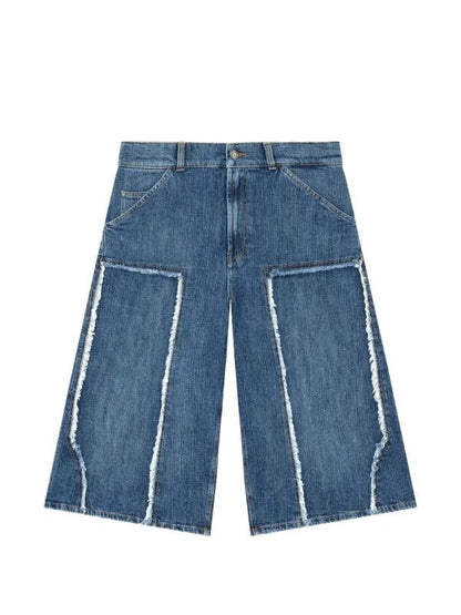 Bermuda Palm Angels "Curved Logo Denim Skater"