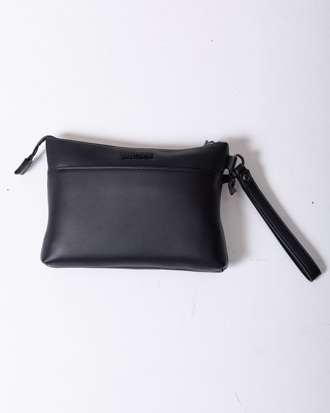 Pochette Just Cavalli in eco pelle con logo gommato in rilievo