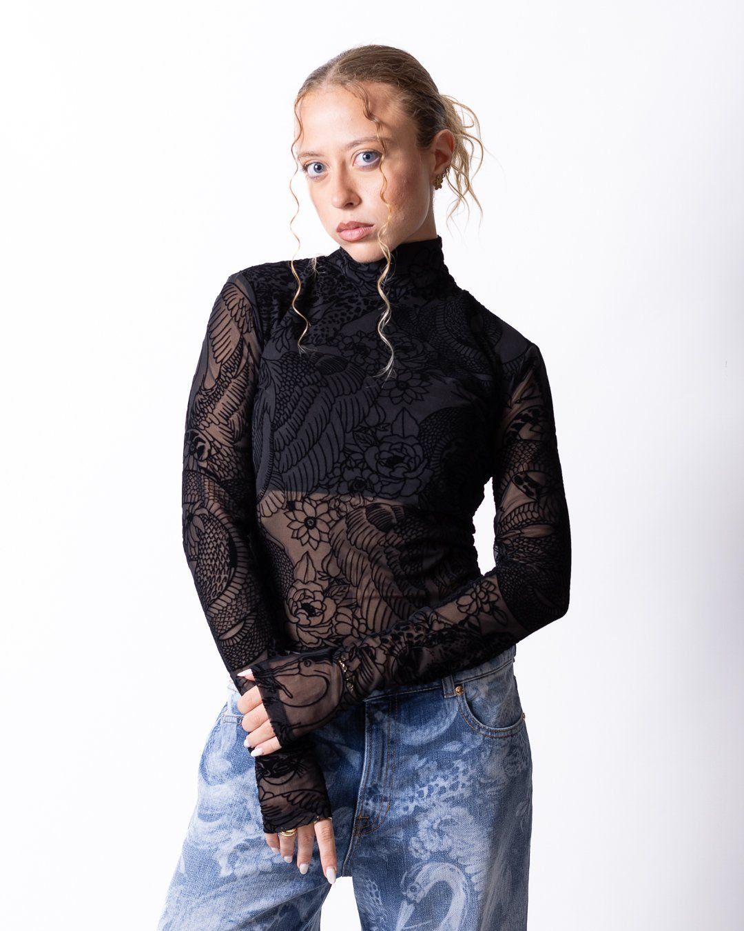 Maglia Just Cavalli con ricami jacquard donna