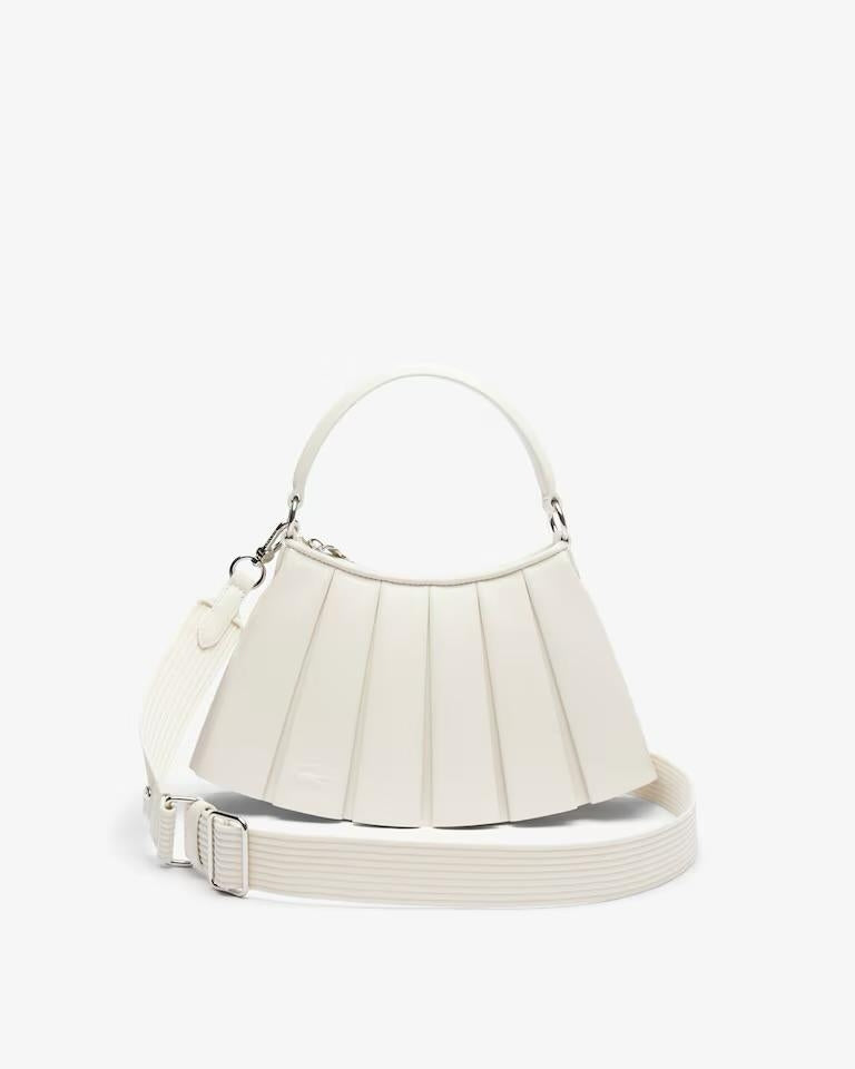 Borsa Lacoste in pelle plissettata donna