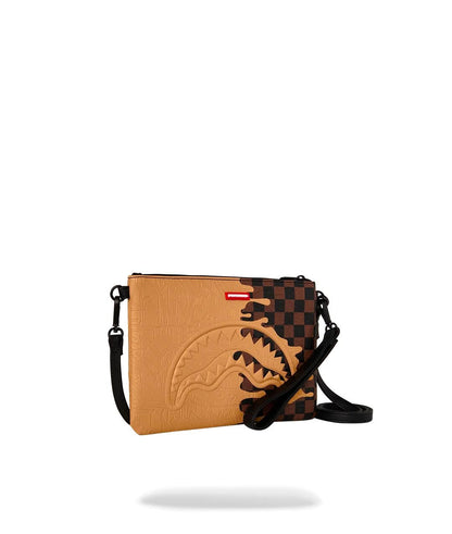Pochette Sprayground marrone HENNY MELT CROSSOVER CLUTCH con tracolla