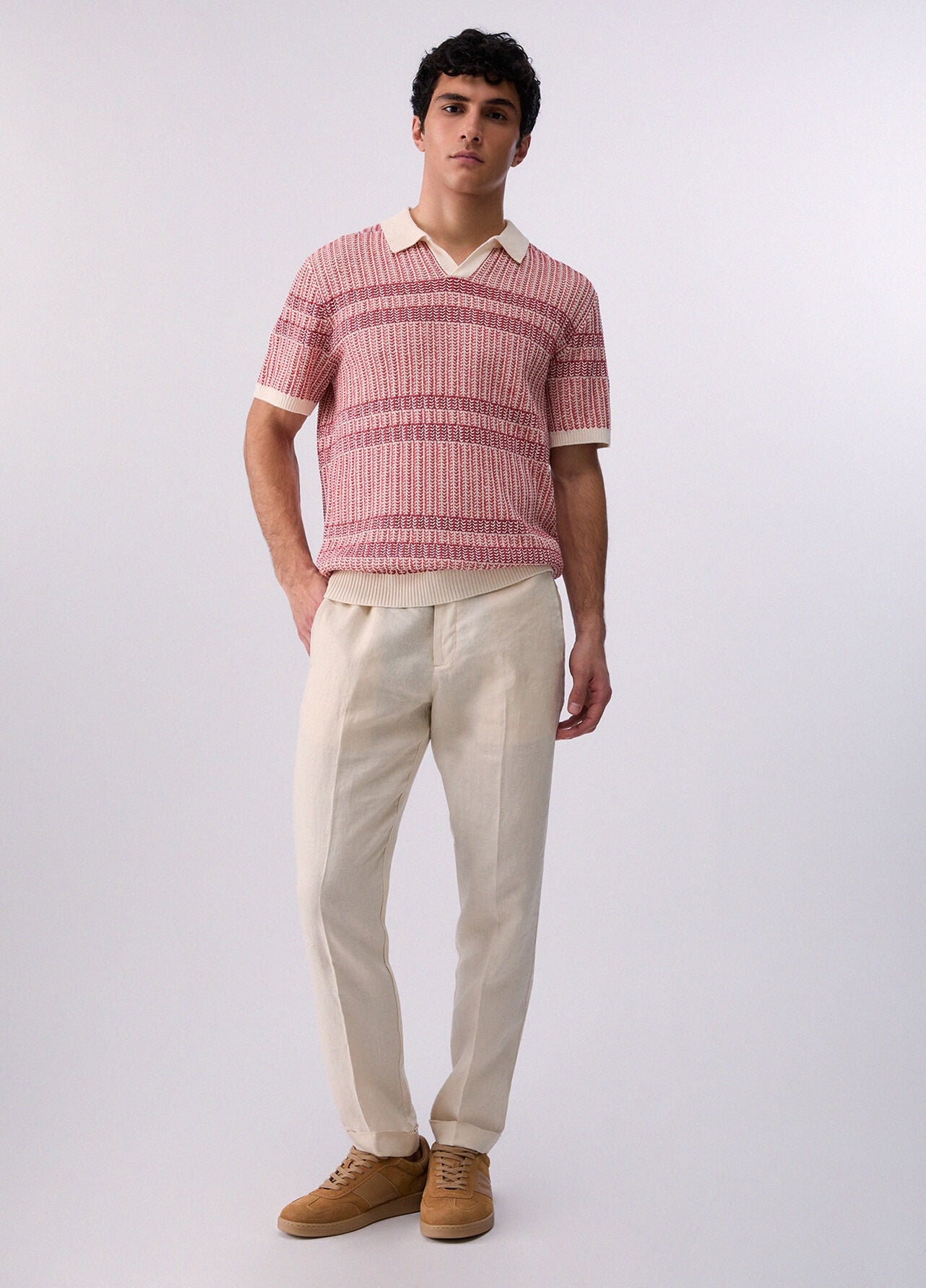 Polo Liu Jo in maglia ricamata uomo
