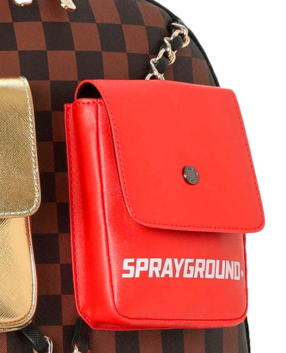 Zaino Sprayground marrone HANGING POCKETS MIX UP BACKPACK