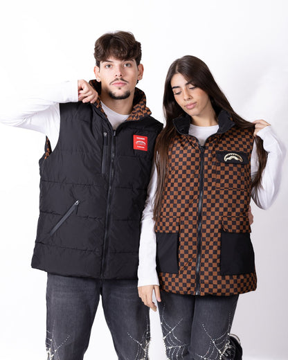 Gilet Sprayground reversibile logo patch e applicazioni