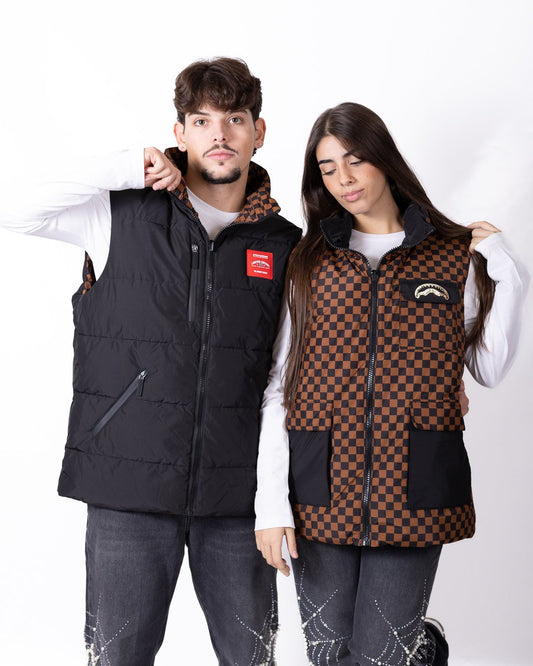Gilet Sprayground reversibile logo patch e applicazioni