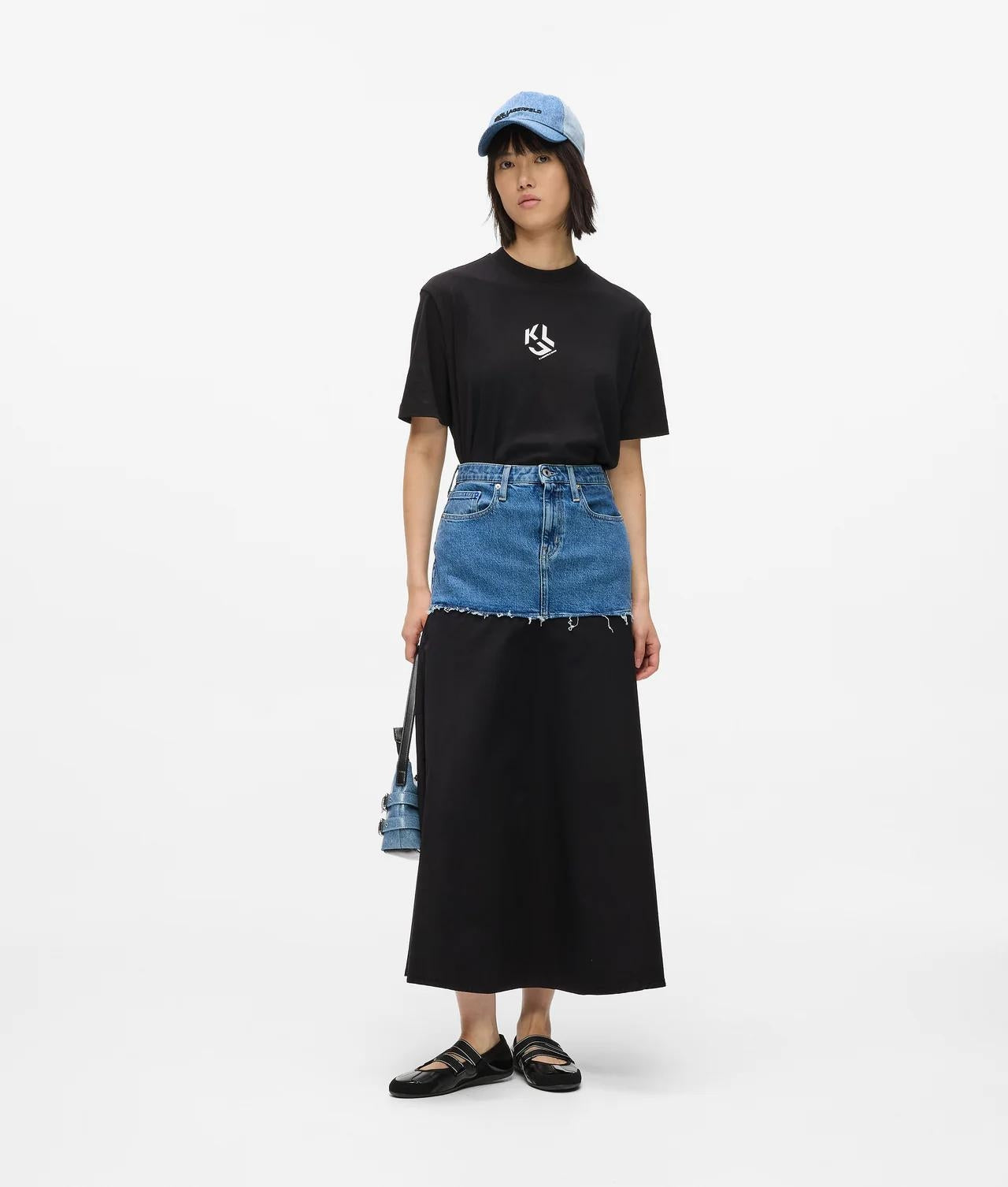 Gonna Karl Lagerfeld Jeans "Mixed Materials" donna