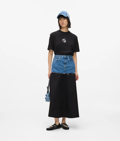 Gonna Karl Lagerfeld Jeans "Mixed Materials" donna