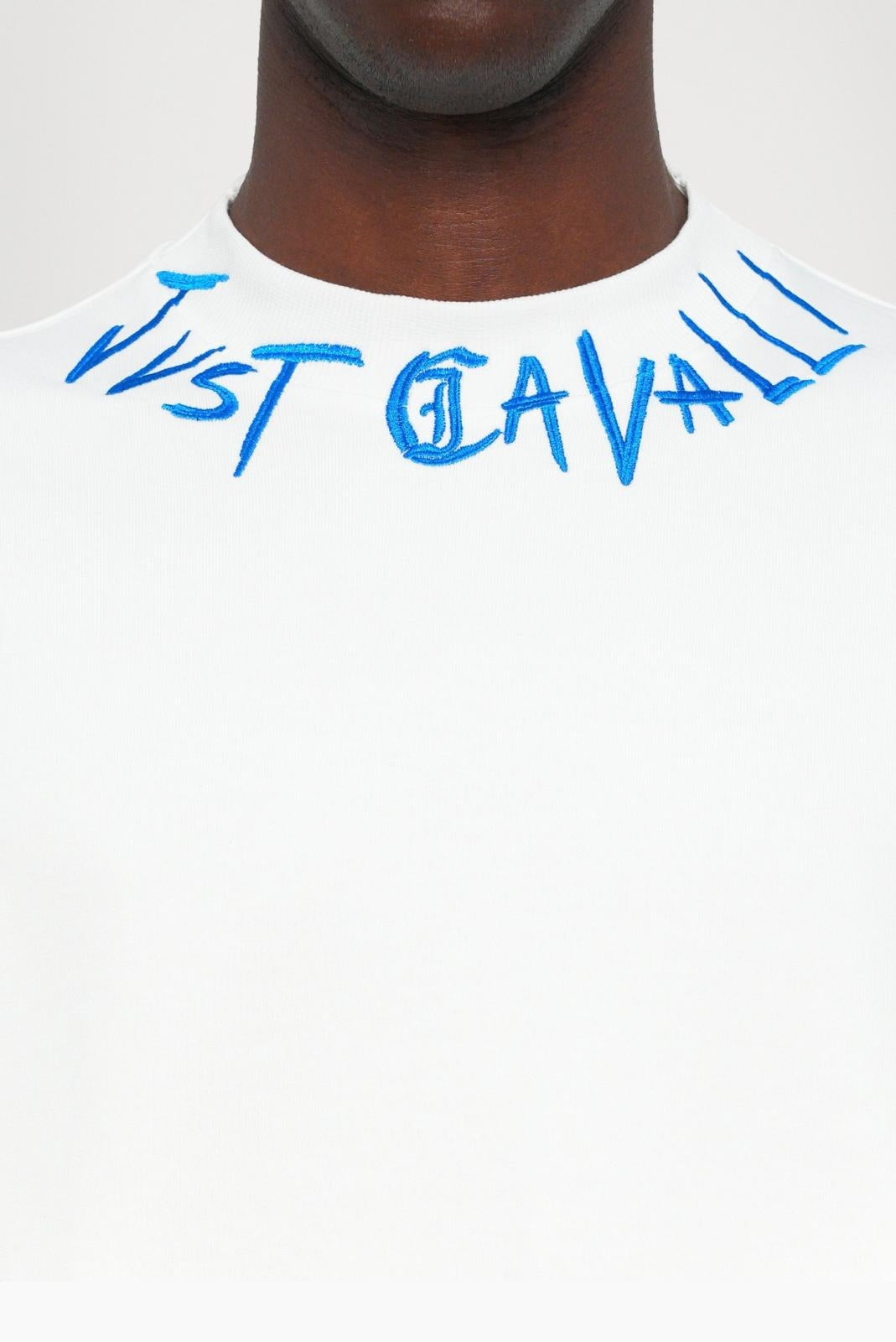 Felpa Just Cavalli girocollo "Loose Logo Embroider" uomo