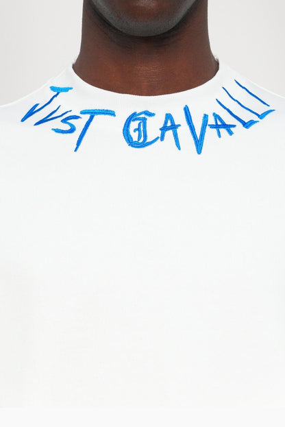 Felpa Just Cavalli girocollo "Loose Logo Embroider" uomo