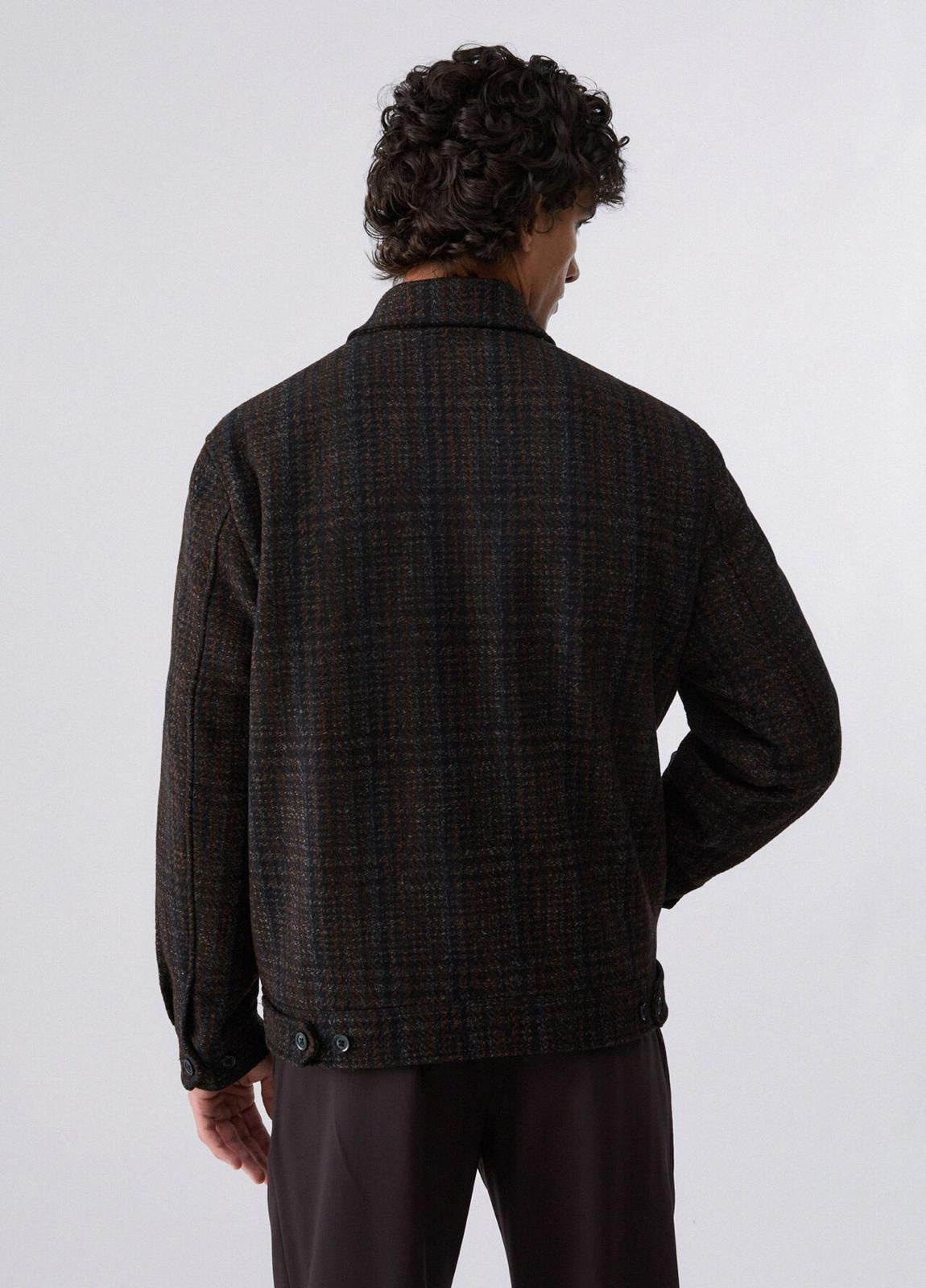 Giubbotto Liu Jo in misto lana tartan full zip