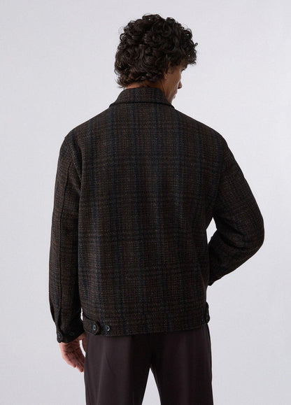 Giubbotto Liu Jo in misto lana tartan full zip