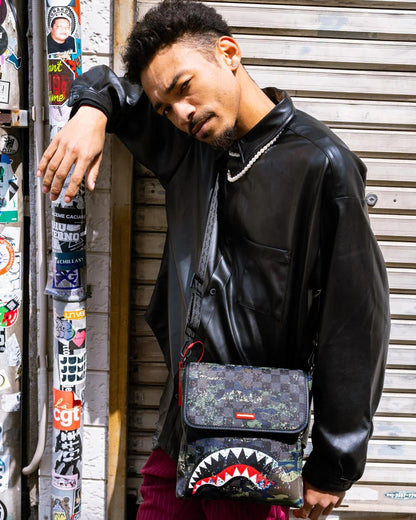 Tracolla Sprayground nero Camo splash messenger