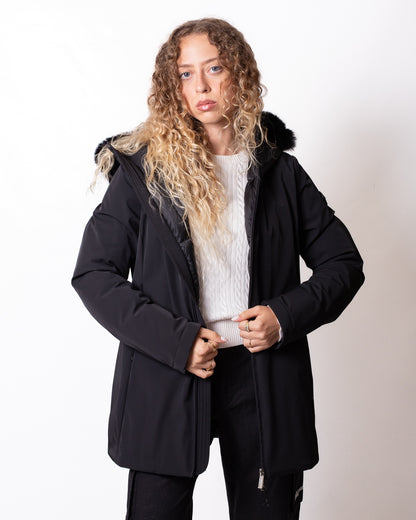 Piumino Colmar "Durability" con ecopelliccia donna