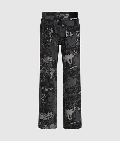 Jeans Karl Lagerfeld Jeans relaxed stampato uomo