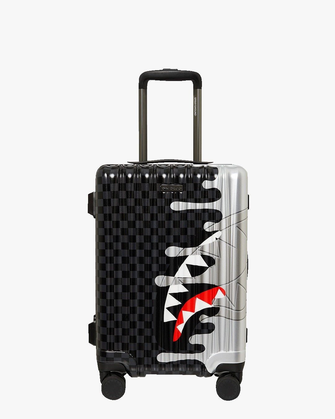 Valigia Sprayground nero SILVER SIDE DRIP BLACK CHECK CARRY-ON HARD LUGGAGE
