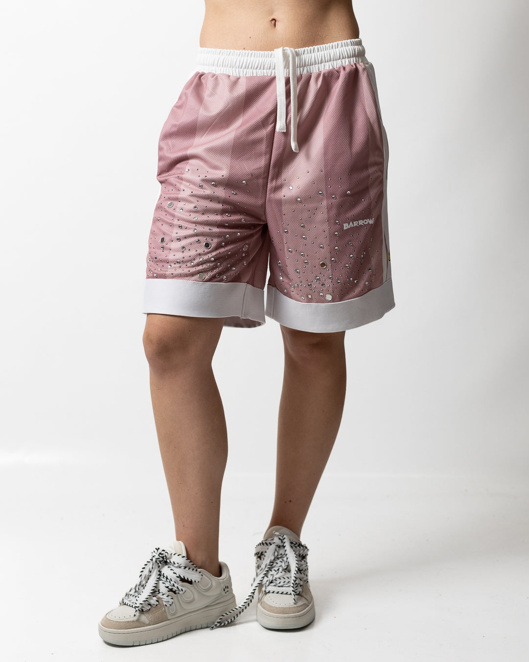 Short Barrow soccer con borchie e strass donna