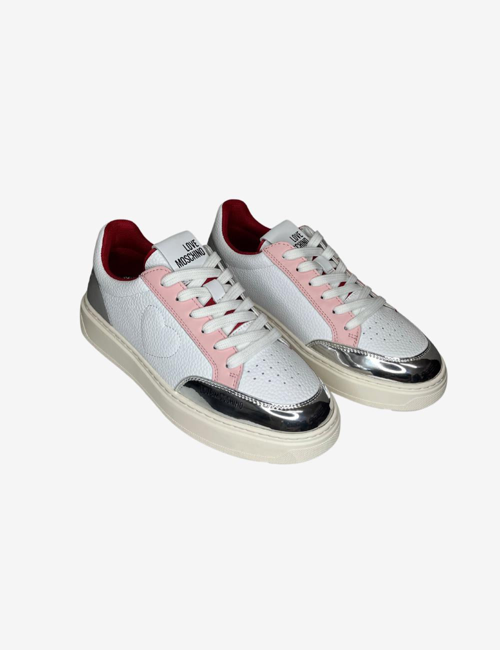 Sneakers Love Moschino punta metallizzata donna