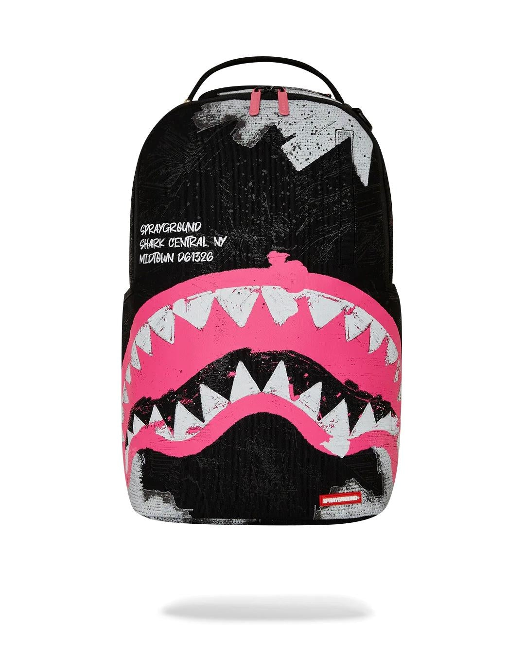 Zaino Sprayground nero Shark central sorbet hand painted backpack