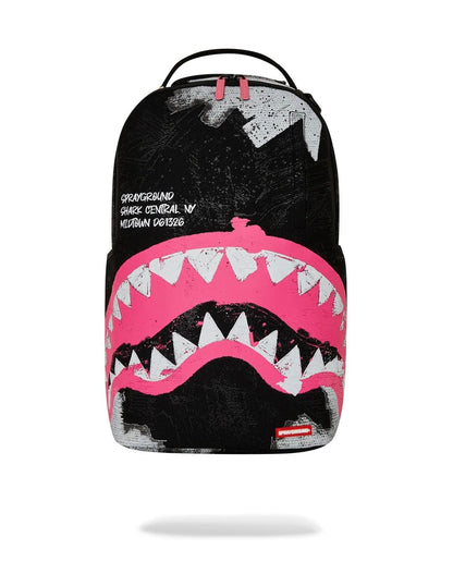 Zaino Sprayground nero Shark central sorbet hand painted backpack