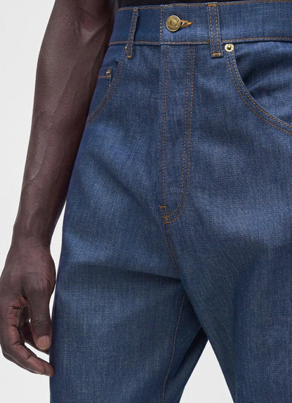 Pantalone Moschino baggy con cuciture a contrasto uomo