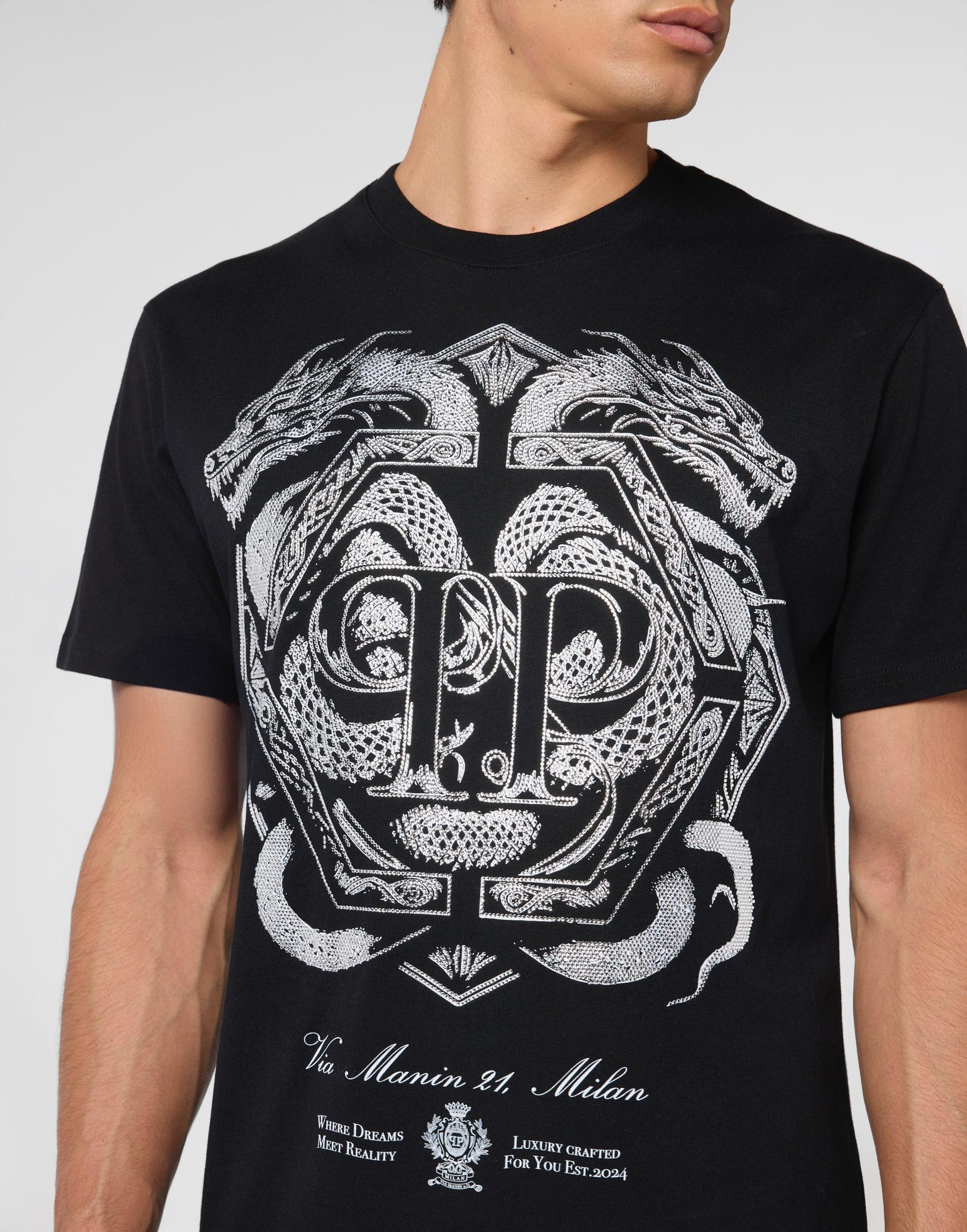 T-Shirt Philipp Plein "Full of Stones Dragon" uomo