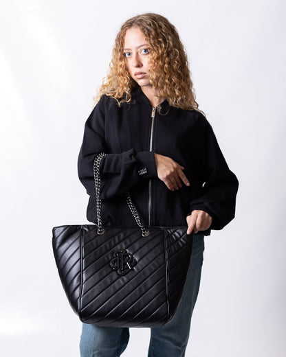 Borsa John Richmond con logo "JR" dalla finitura opaca