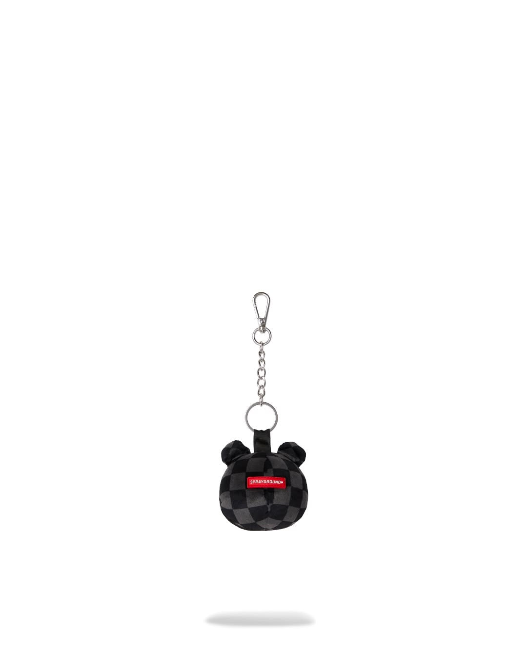 Portachiavi Sprayground nero GREY CHECKER BEAR HEAD KEYCHAIN