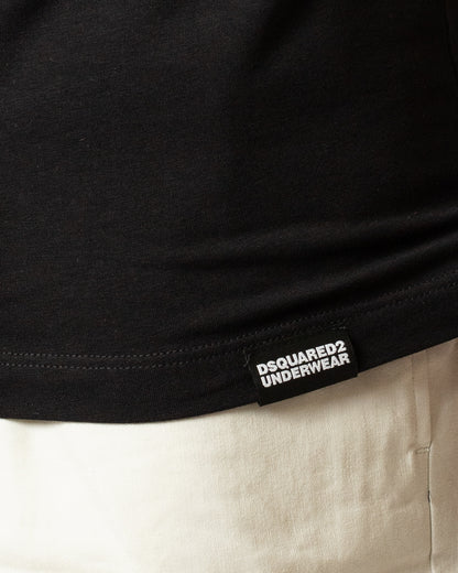 T-Shirt Dsquared2 con etichetta e fascia jacquard uomo