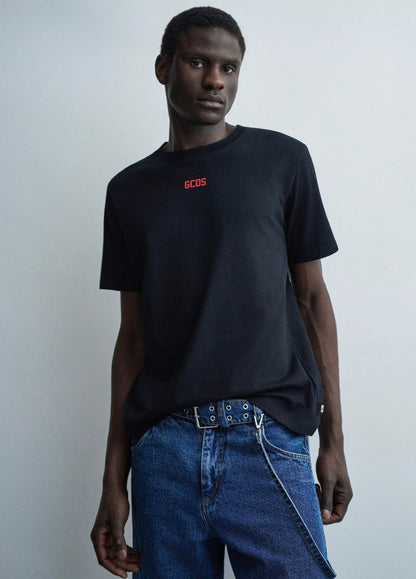T-Shirt GCDS con mini logo rosso