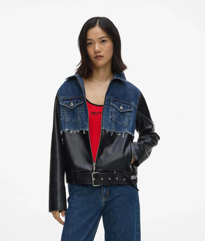 Giubbtto Karl Lagerfeld Jeans in denim ed ecopelle