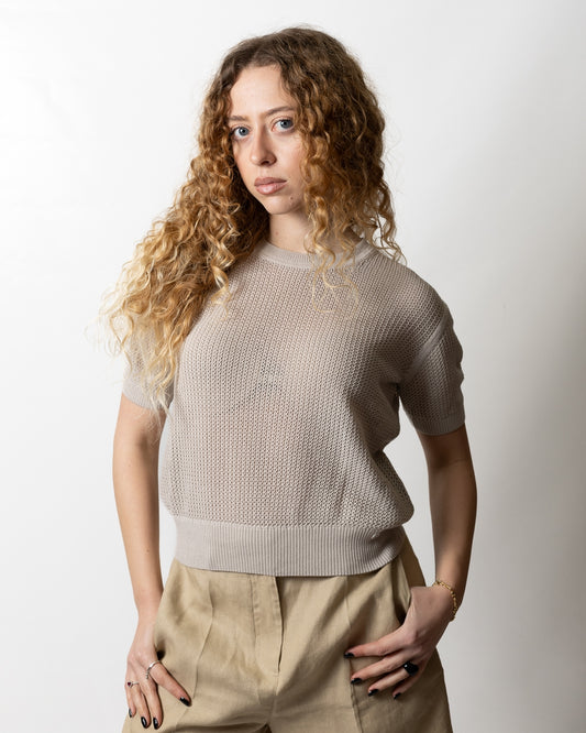 T-Shirt Colmar in maglia traforata donna