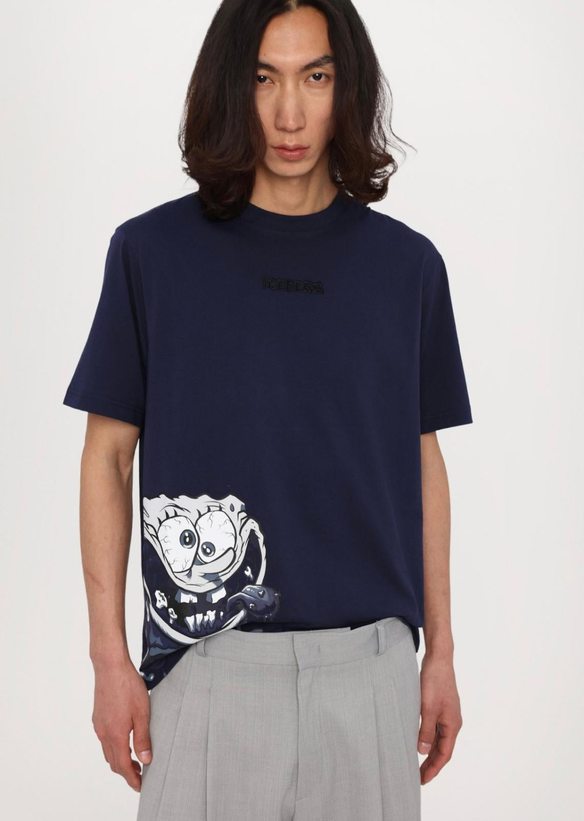 T-Shirt Iceberg X Spongebob con ricamo uomo