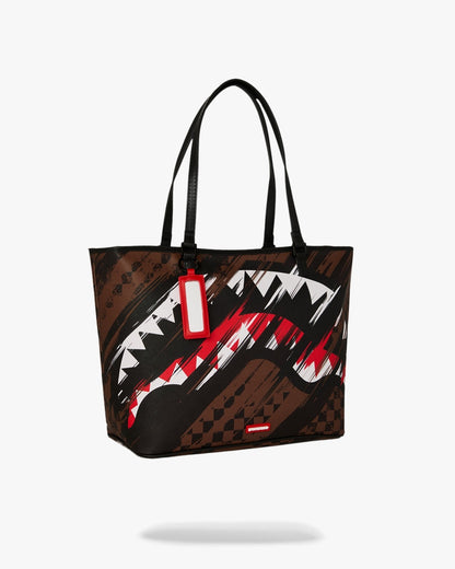 Borsa Sprayground marrone SMEARED GRUNGE TOTE 