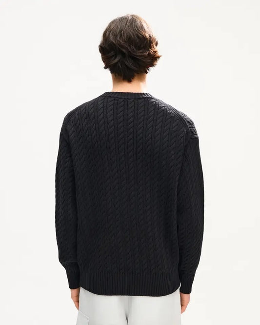 Maglia Kenzo Paris cable knit con logo ricamato