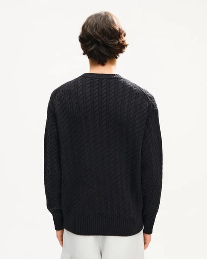 Maglia Kenzo Paris cable knit con logo ricamato