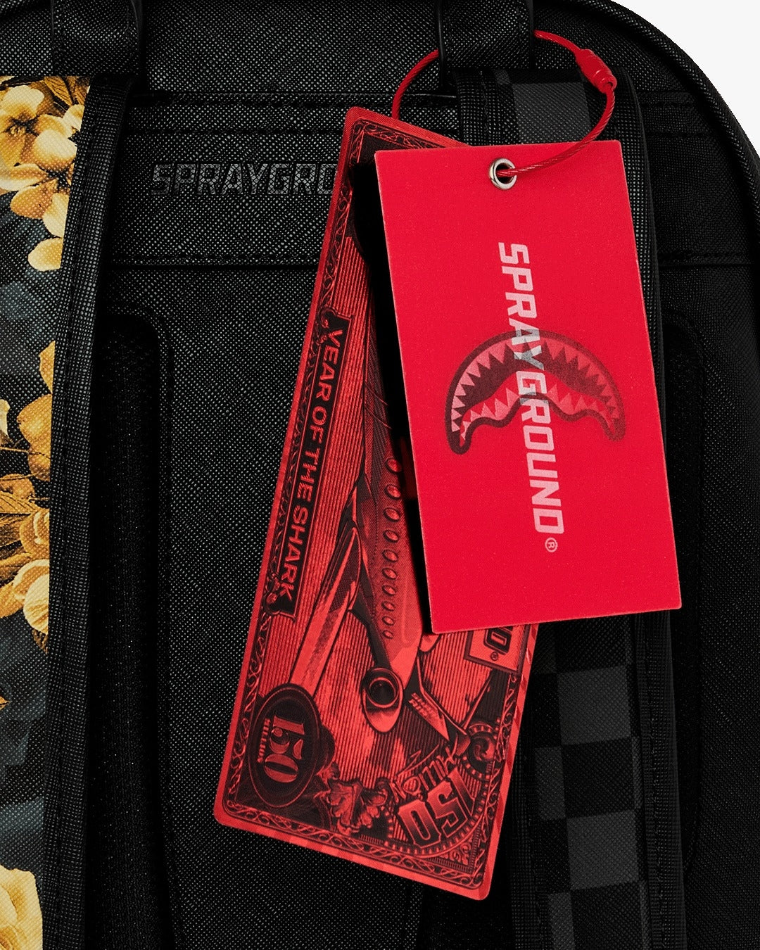 Zainetto Sprayground nero GOLD FLORAL REMIX SAVAGE BACKPACK