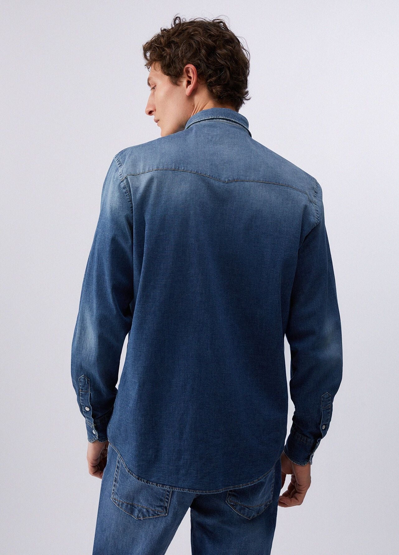 Camicia Liu Jo regular in denim uomo