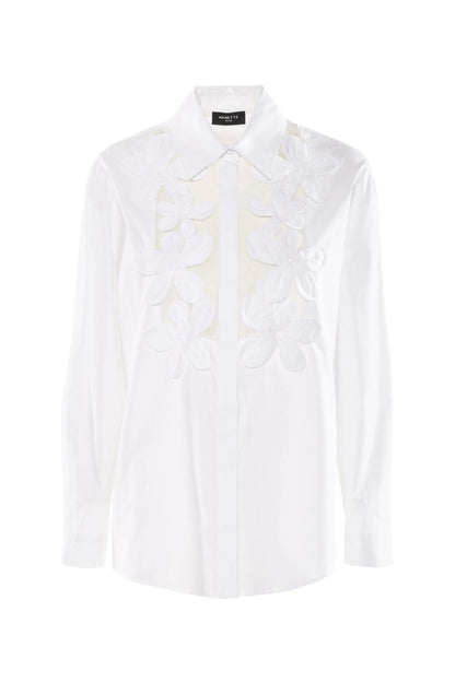 Camicia Nenette con ricami floreali donna