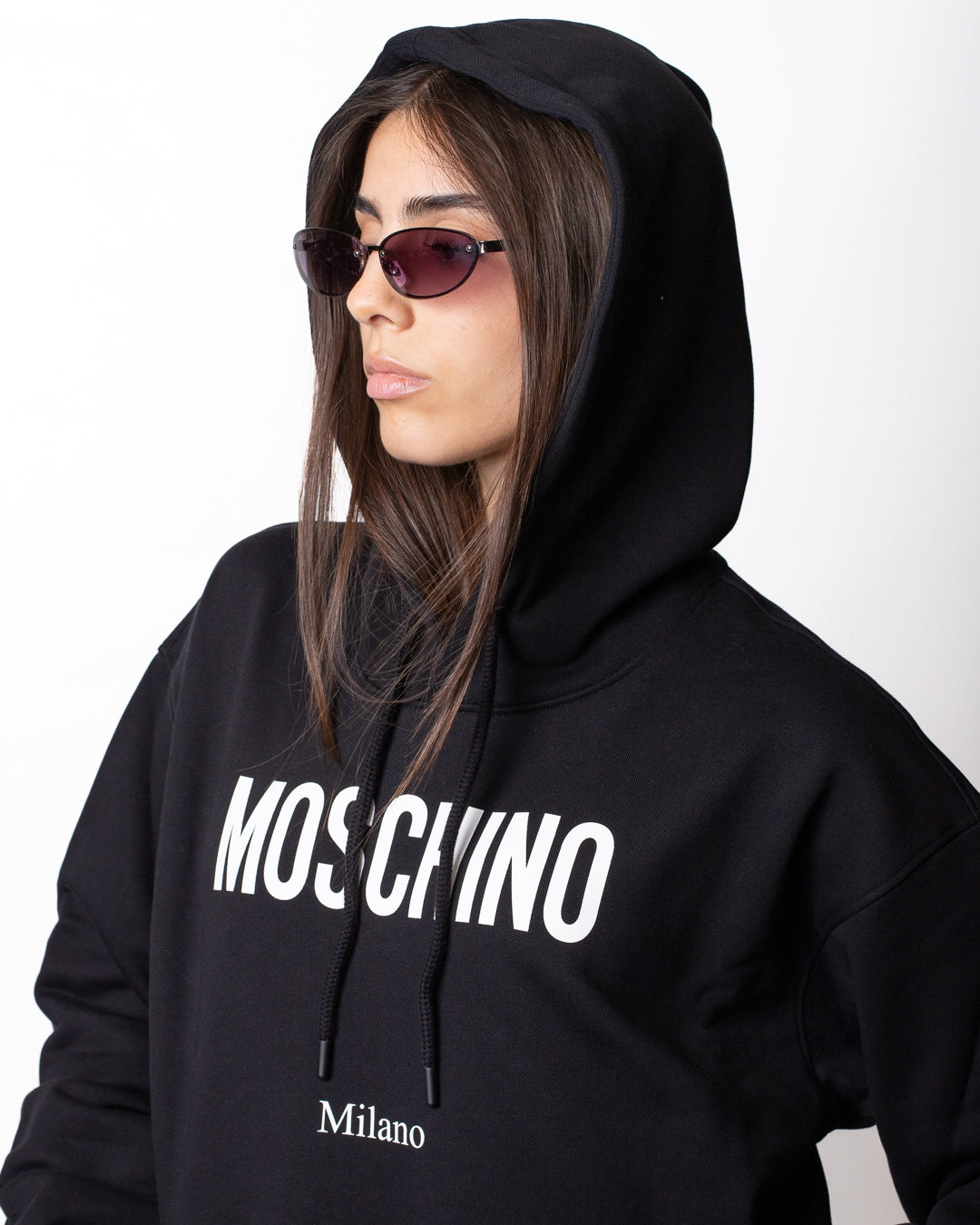 Felpa Moschino con cappuccio e logo basic