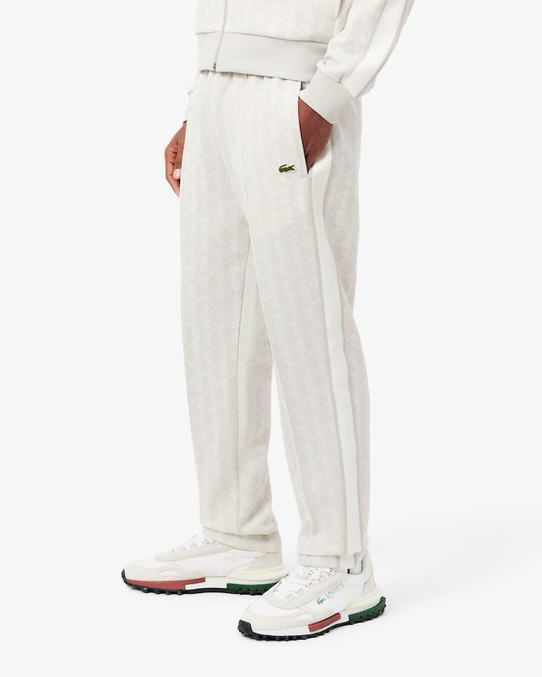 Pantalone Lacoste logato allover uomo