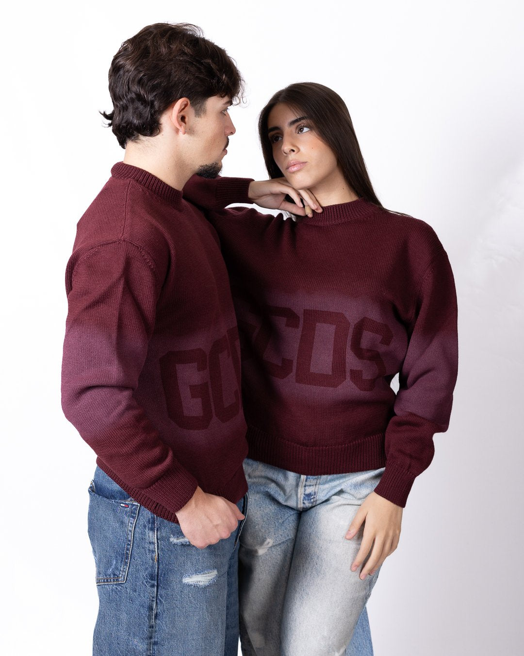Maglia GCDS in lana con stampa e logo