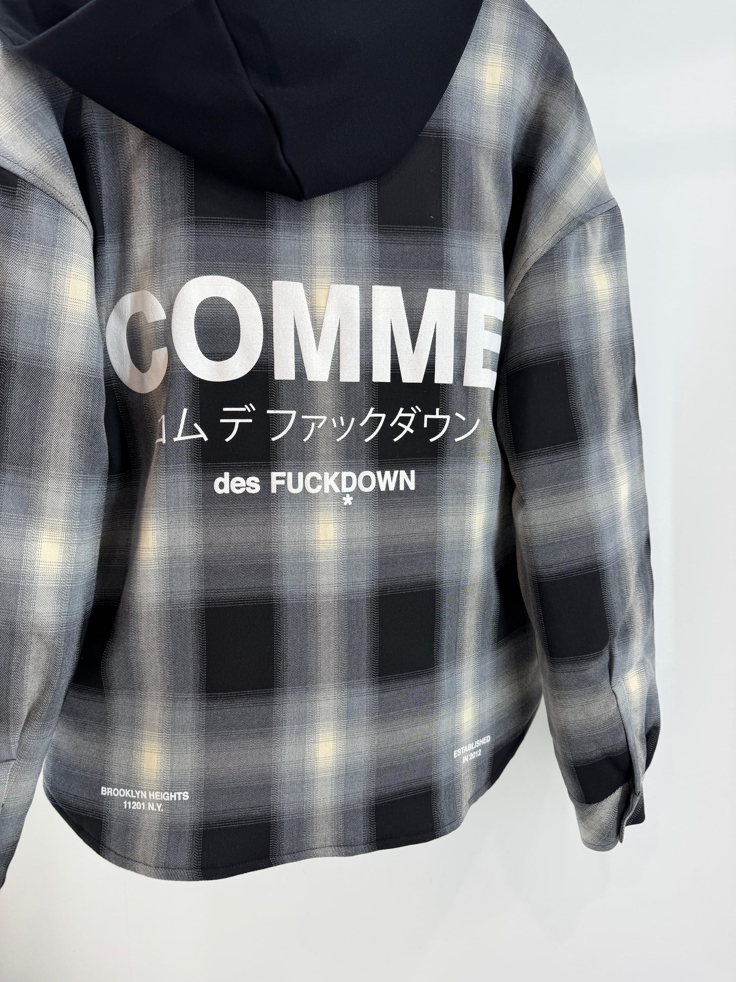 Giubbotto a camicia Comme des Fuckdown con cappuccio uomo