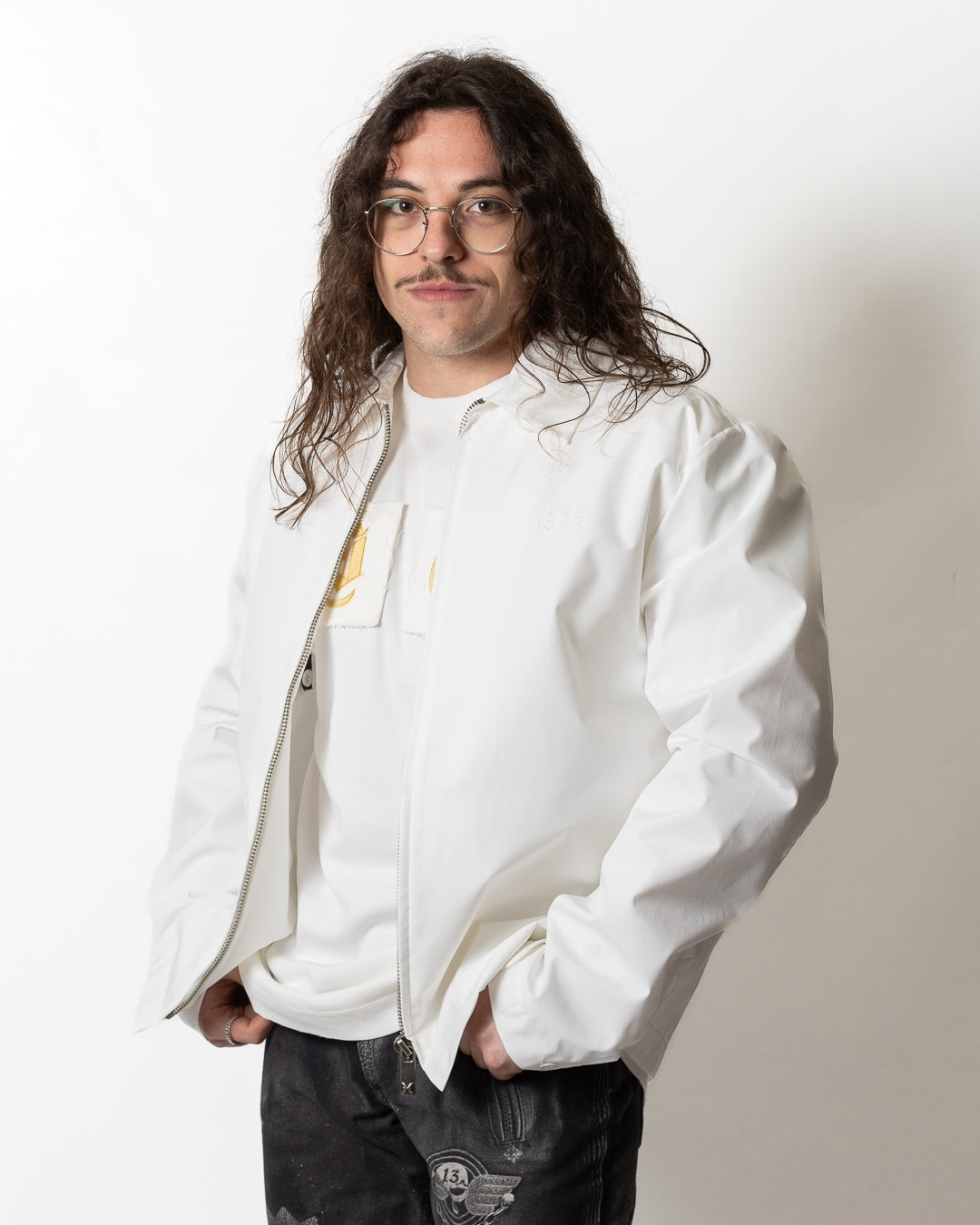 Giubbotto Richmond X in nylon con logo tonal uomo