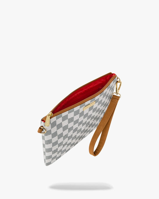 Pochette Sprayground bianco 3AM CREAM CROSSBODY POUCHETTE clutch con tracolla